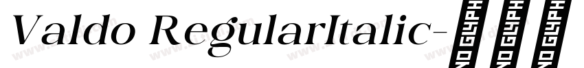 Valdo RegularItalic字体转换